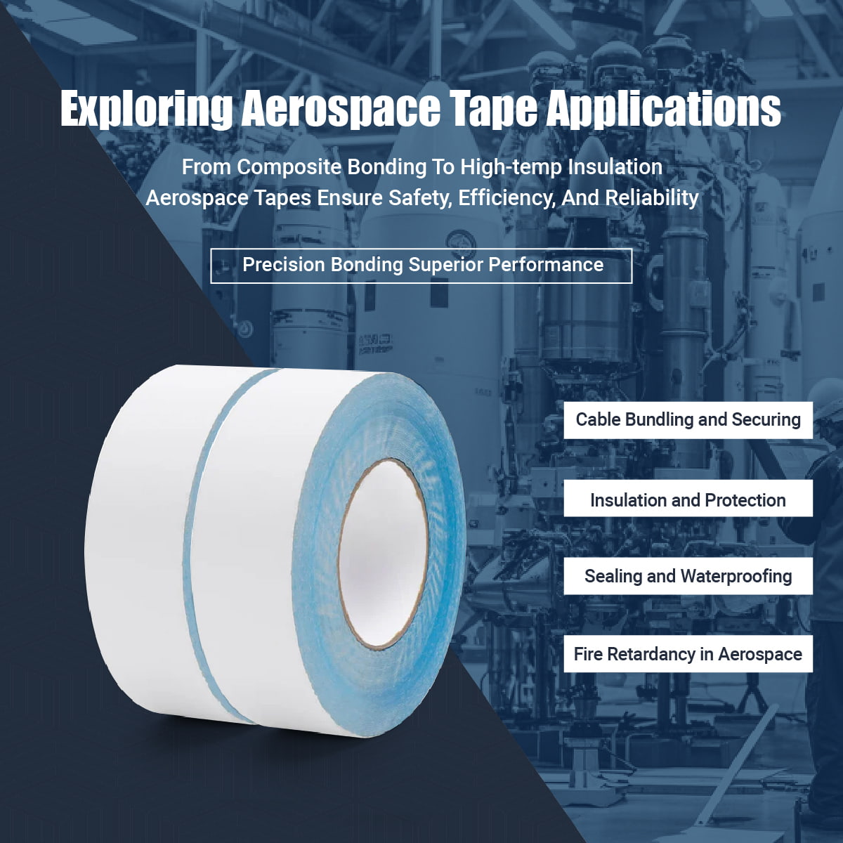 شريط JLW-396FR المقاوم للهب - مصمم لتطبيقات الطيران والفضاء الصعبة