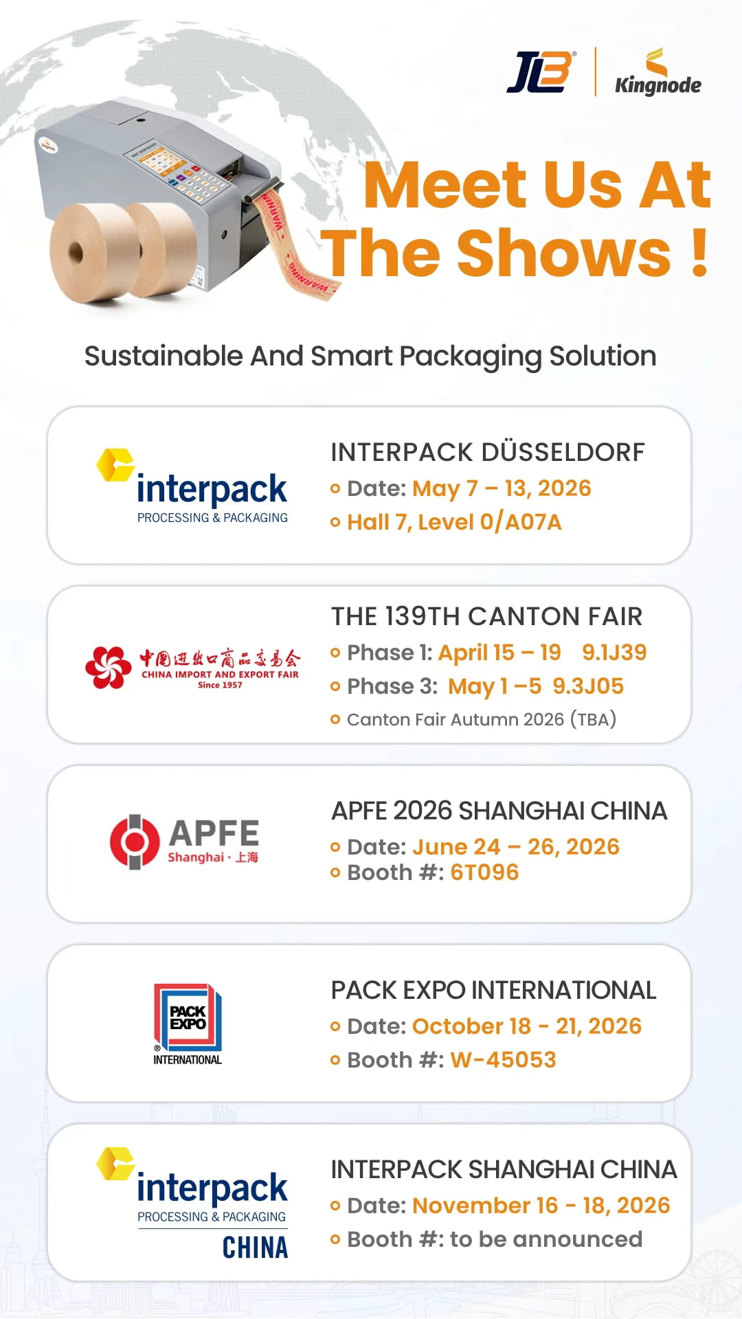 JL3 2026 Global Exhibition Plan: Focusing on Sustainable Smart Packaging Solutions