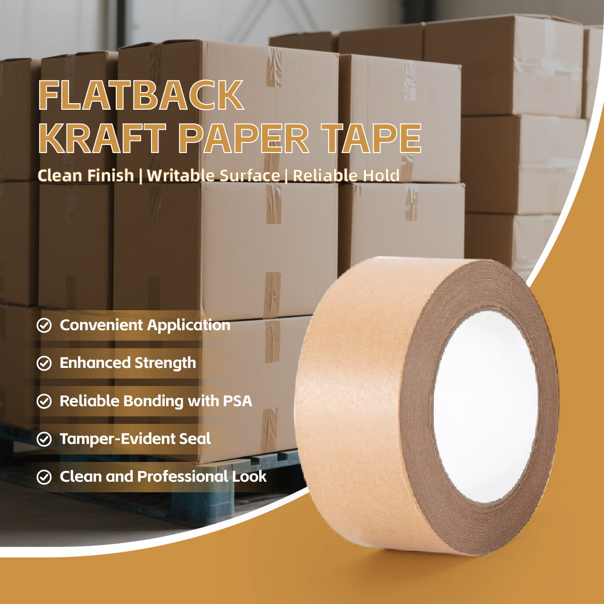 شريط ورق كرافت ذاتي اللصق JLN-2740H - حل إغلاق مريح وصديق للبيئة